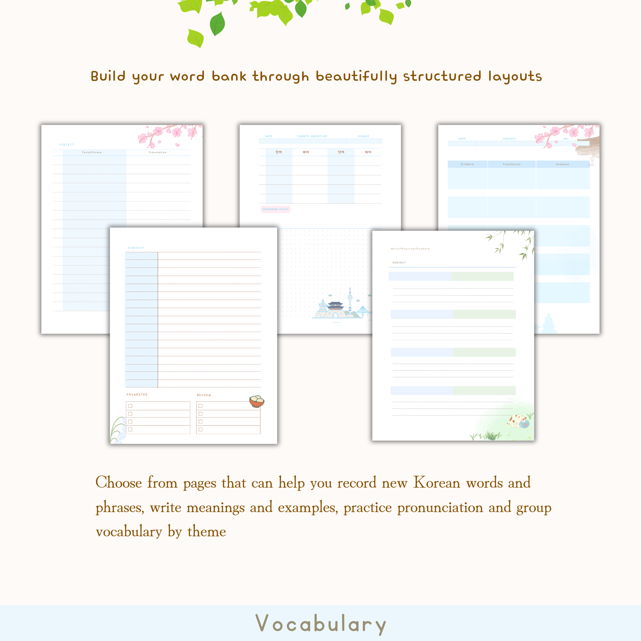 Little Wonders: Korean Learning Journal