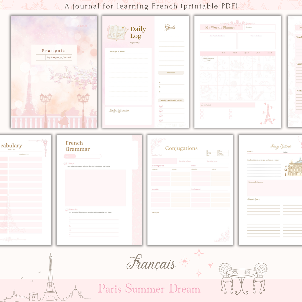 Paris Summer Dream: French Language Journal