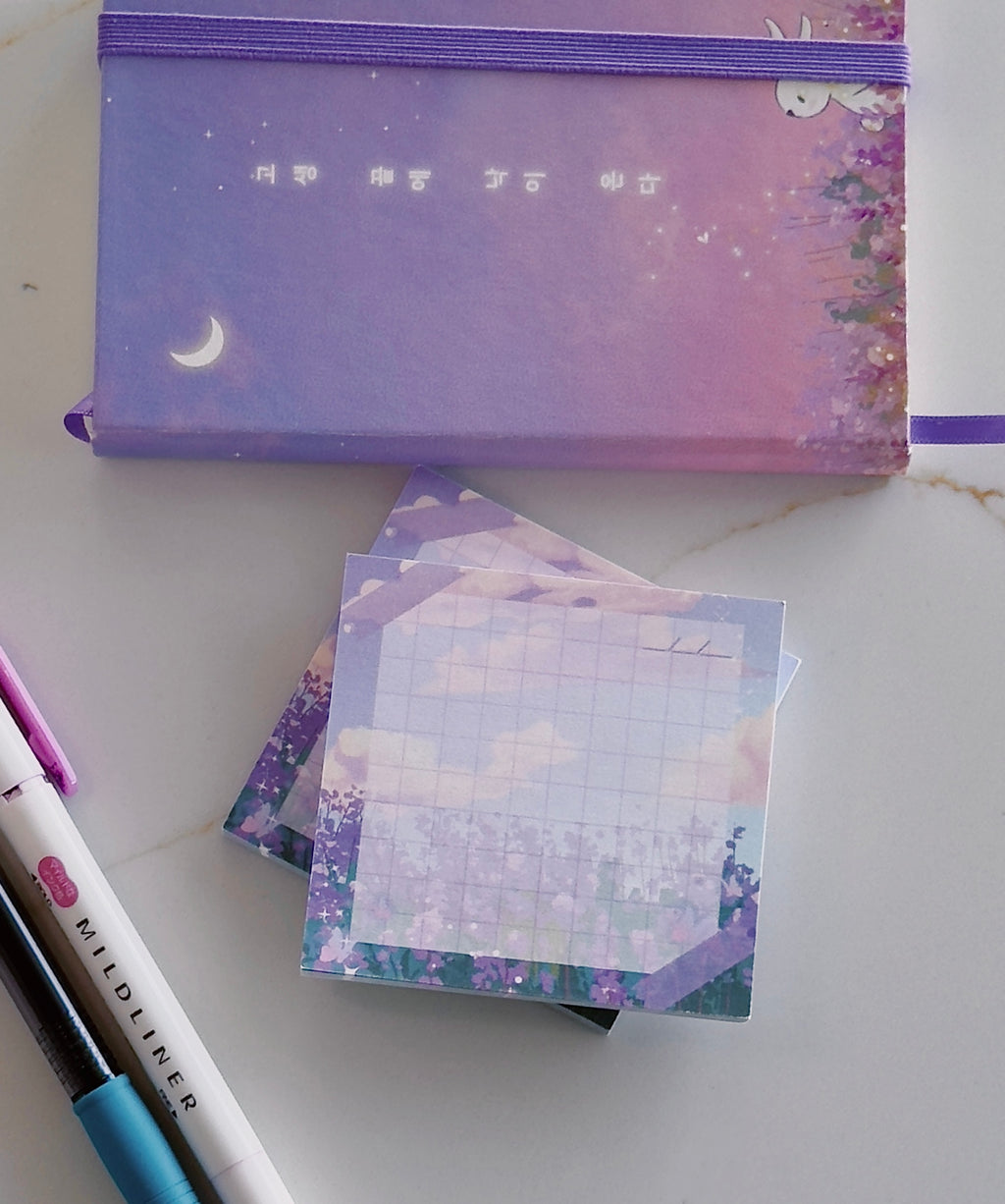 Lavender Fields Sticky Notes