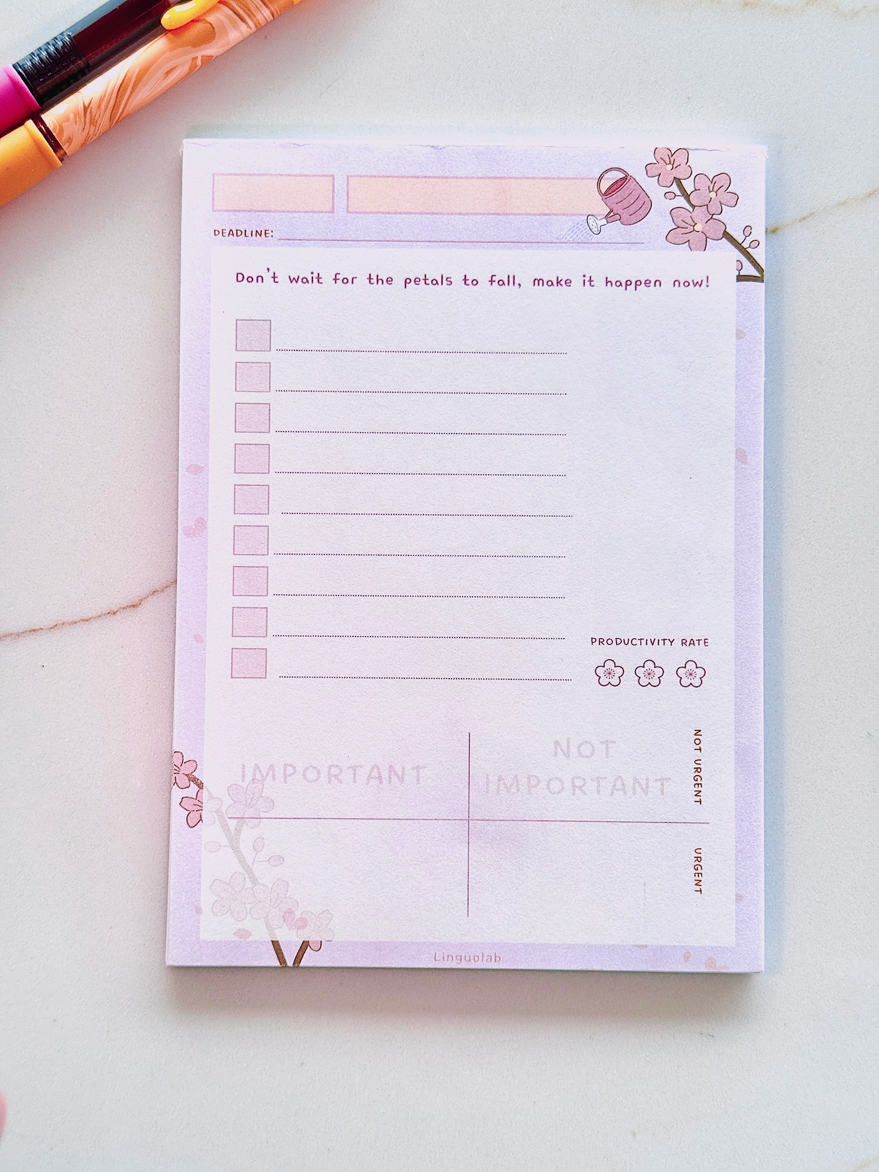 Make Today Bloom Memo Pad