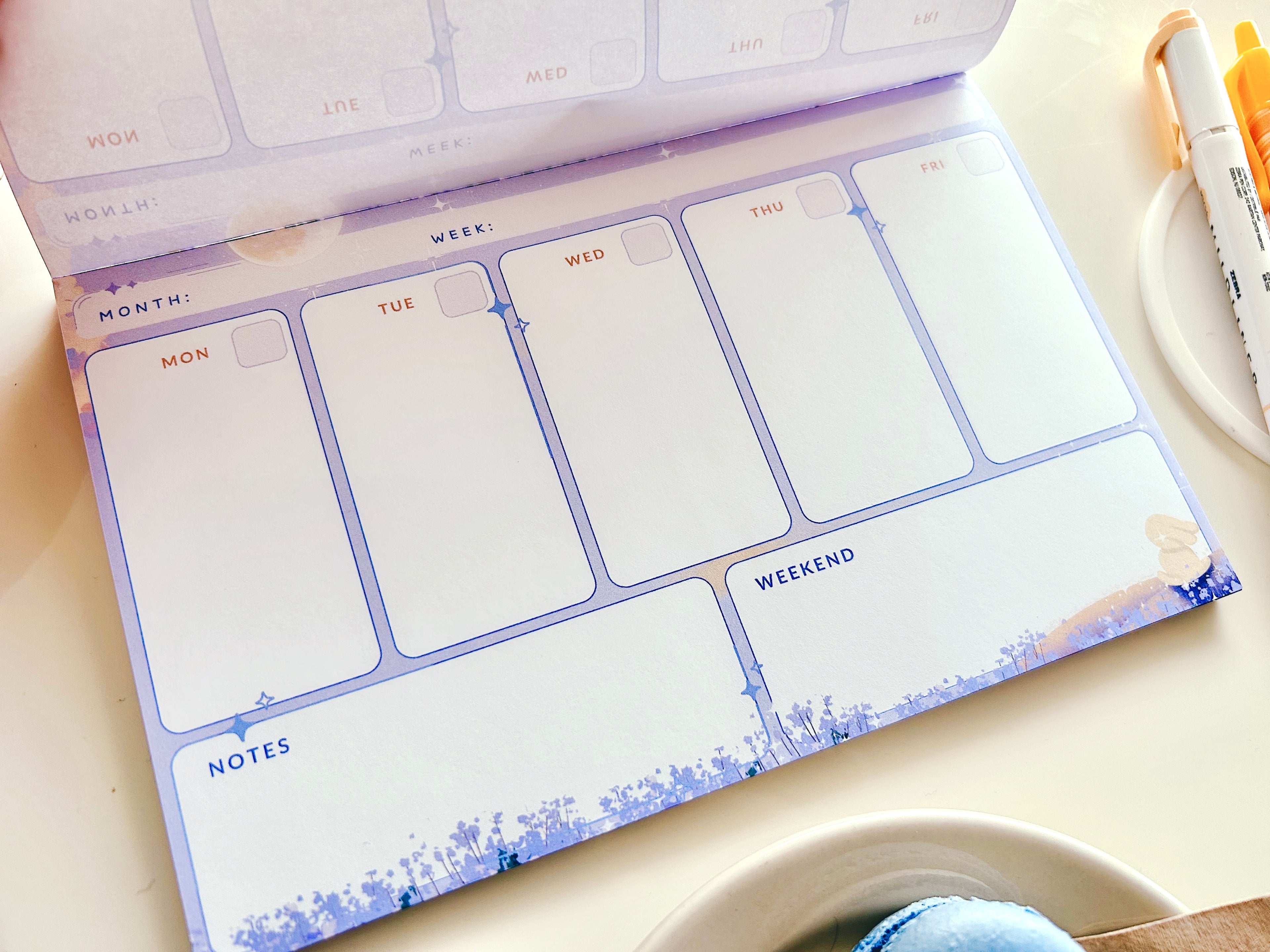 Twilight Meadows Weekly Desk Notepad