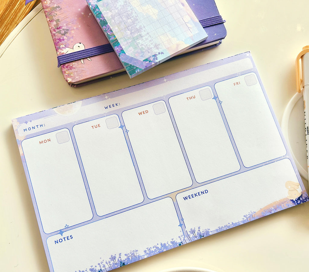 Twilight Meadows Weekly Desk Notepad